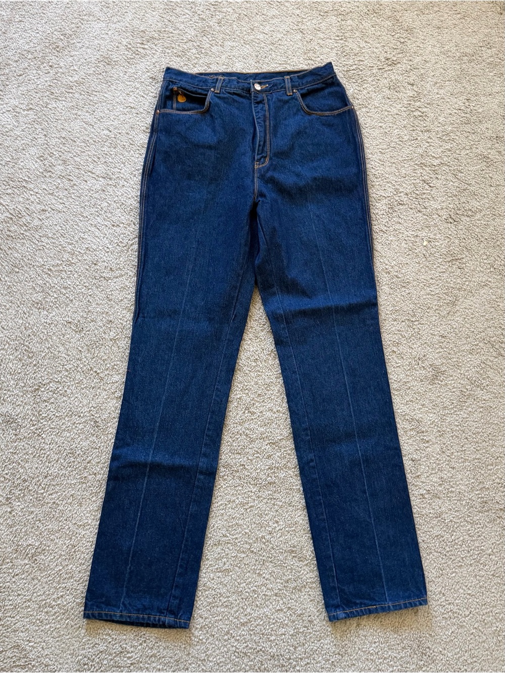 VTG ~ 1970s ~ Gloria Vanderbilt ~ High-Waisted Straight Cut Denim ~ Size 16
